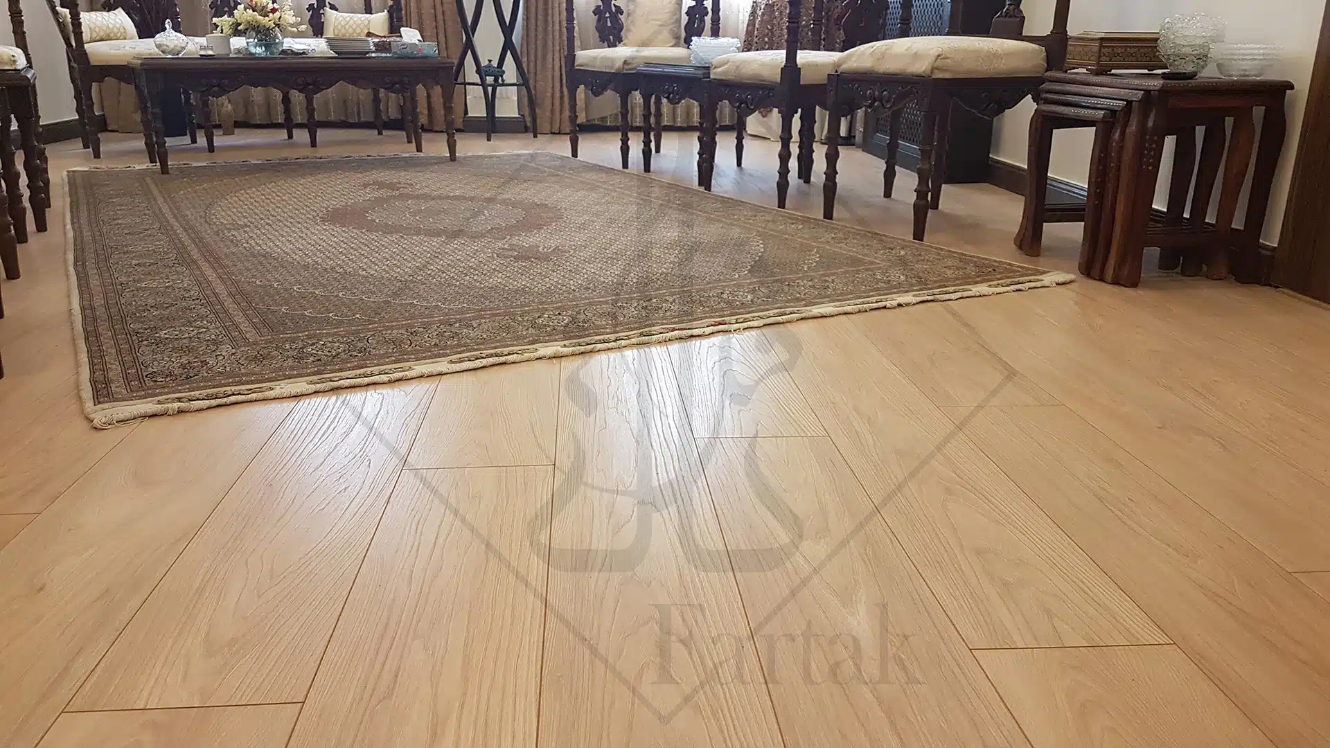 پروژه اجرا شده پارکت لمینت شیاردار