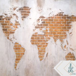 پوستر دیواری نقشه جهان A2182