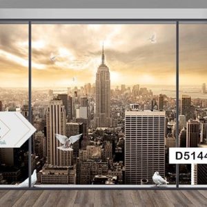 پوستر دیواری سه بعدی طرح پنجره D5144