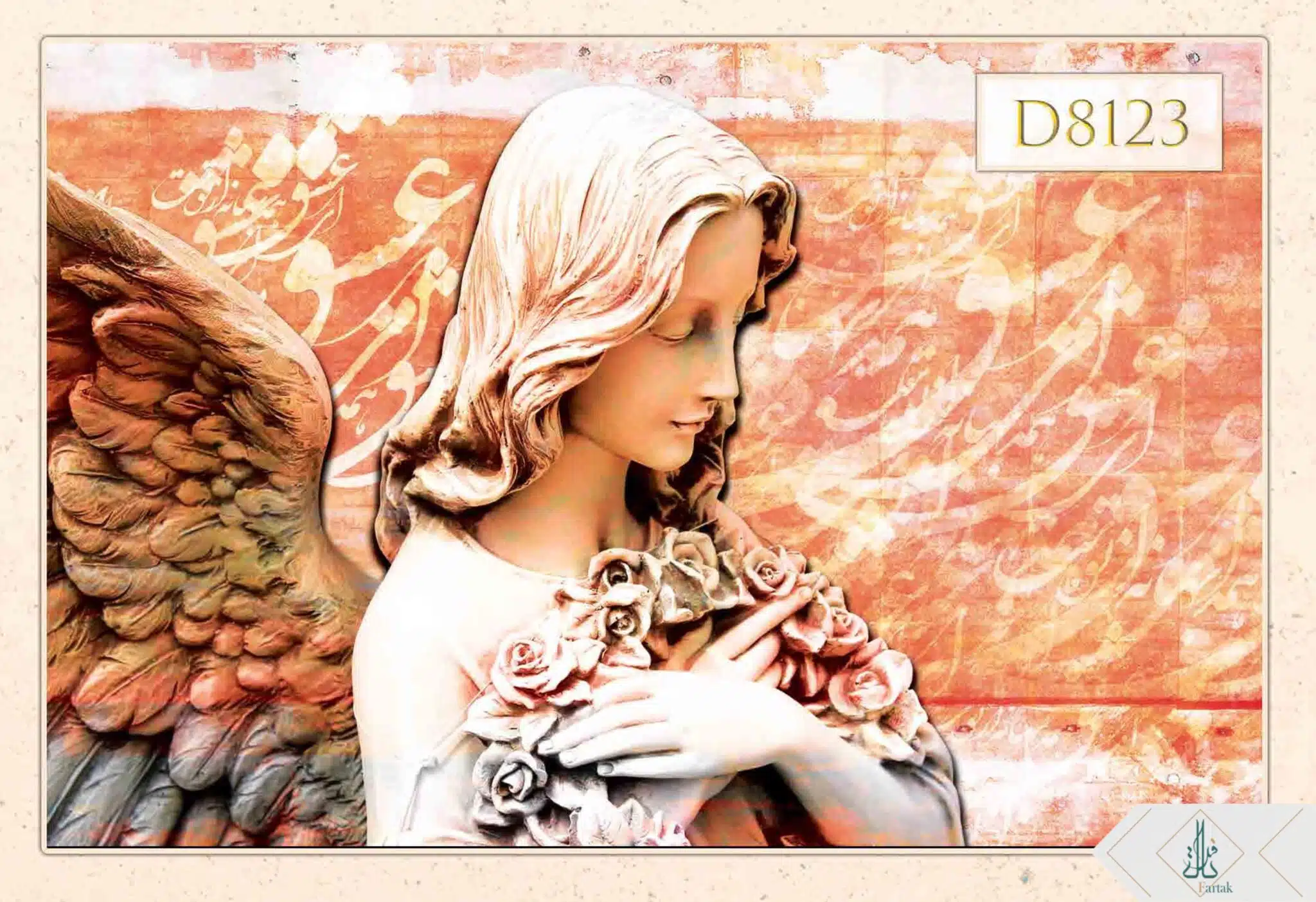 پوستر دیواری سه بعدی مجسمه کد D8123