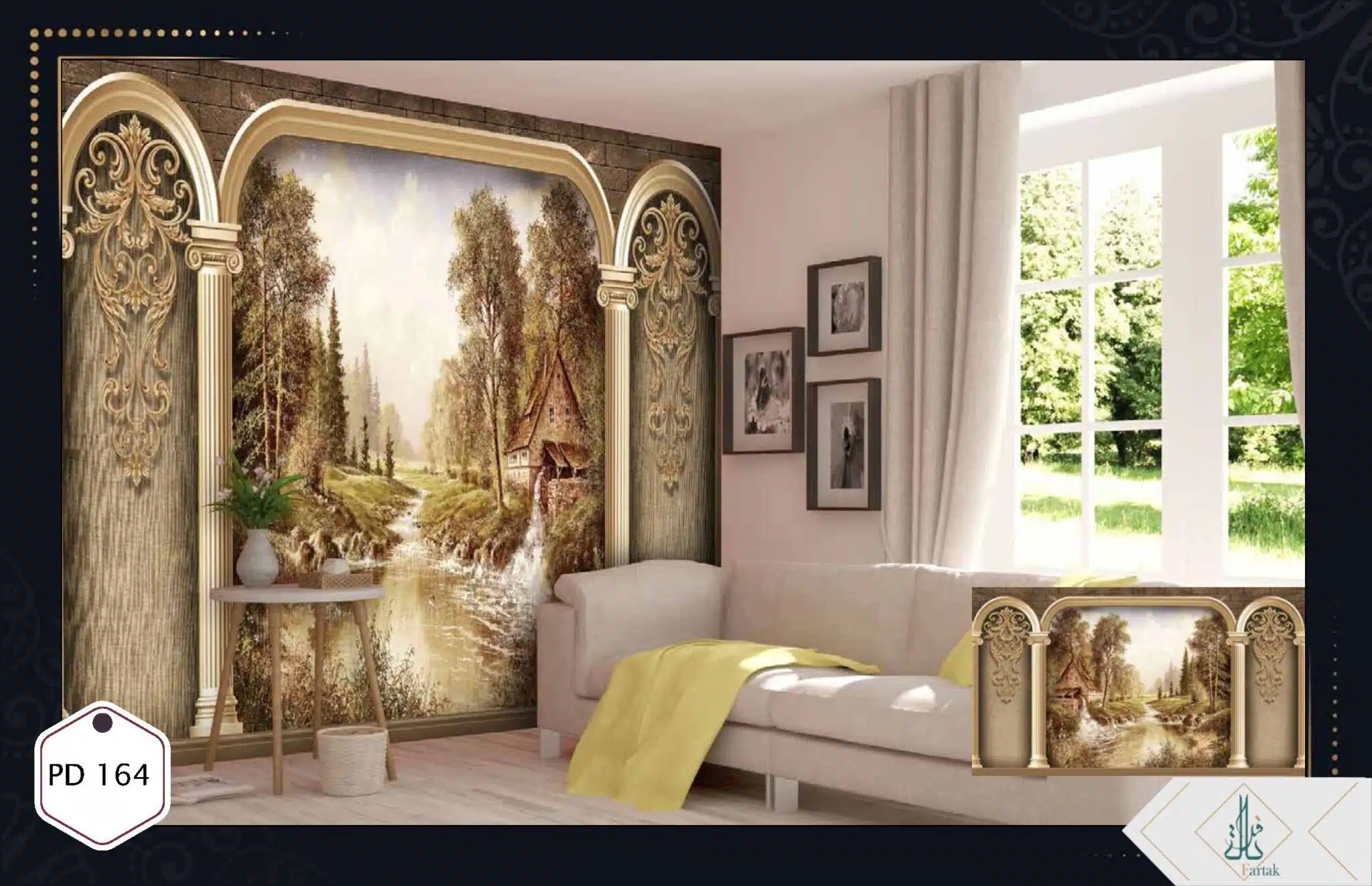 پوستر دیواری سه بعدی مجسمه کد PD164