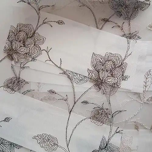 پرده زبرا سرمه دوزی